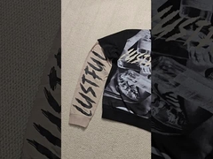 الجودة العالية المخصصة القطن الثقيل DTG مطبوعة الرجال طبقة مزدوجة قميص ذراع طويلة شاشة مطبوعة D