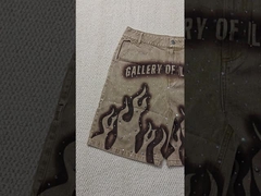 تخصيص 2025 السراويل القصيرة الجديده السترات الملابس الشارعية الوسط العالي الحجر العتيق غسل الحجر الرخيص