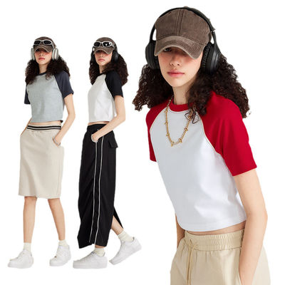 شراء قميص بيسبول راجلان ذو أكمام عتيقة للتباين لملابس الشوارع الأمريكية online manufacture