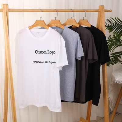 شراء XS-3XL قميص T فارغ رسم بسيط 100٪ بوليستر أبيض التخفيف Unisex رياضة لون جامد online manufacture