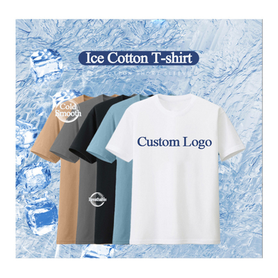 شراء شعور بارد قميص ثنائي من الحرير الثلجي القطني للنساء الرجال 6xl 5xl قميص فارغ online manufacture
