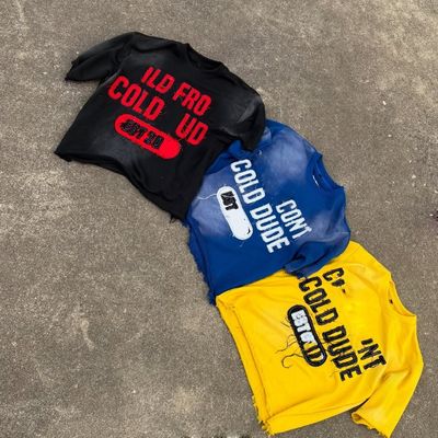 الشركة المصنعة للقمصان تي شيرت مخصص غسل حمضي باهت اللون مطرز ممزق 100٪ قطن صندوقي عتيق قصير للرجال